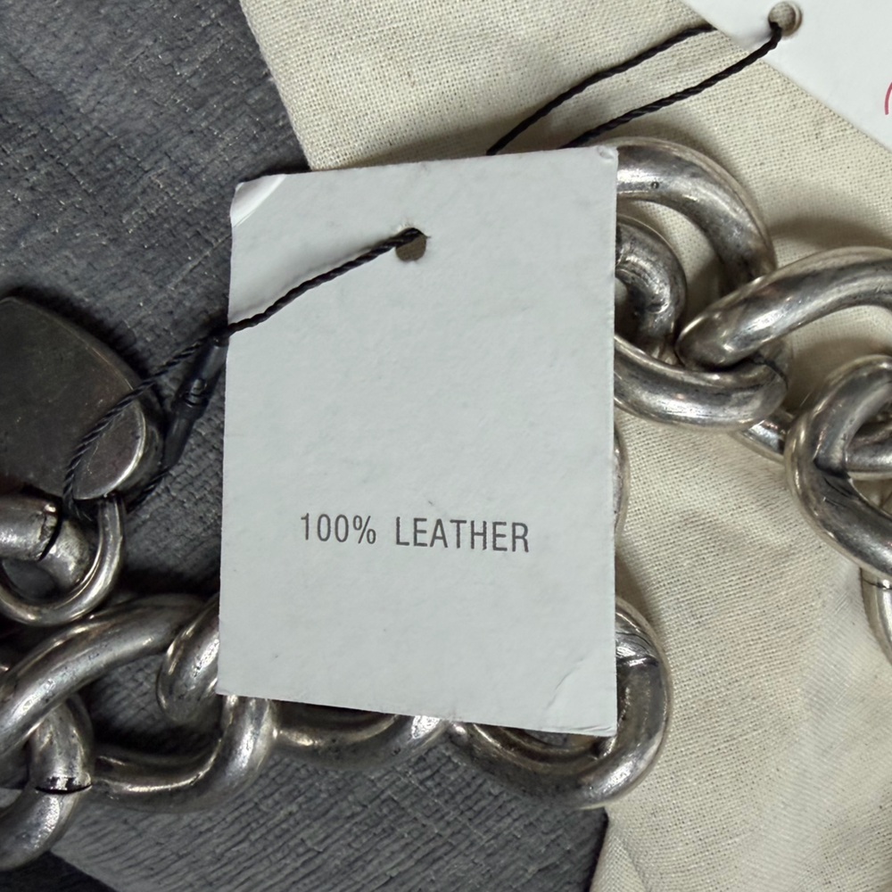 NWT Zara Woman Accessories 100% LEATHER COMBINED CHAIN BELT Size 32 - Picture 11 of 12